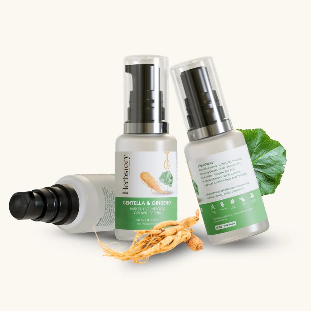 Herbstory Centella & Ginseng Hair Fall Control & Hair Growth Serum - Image 3