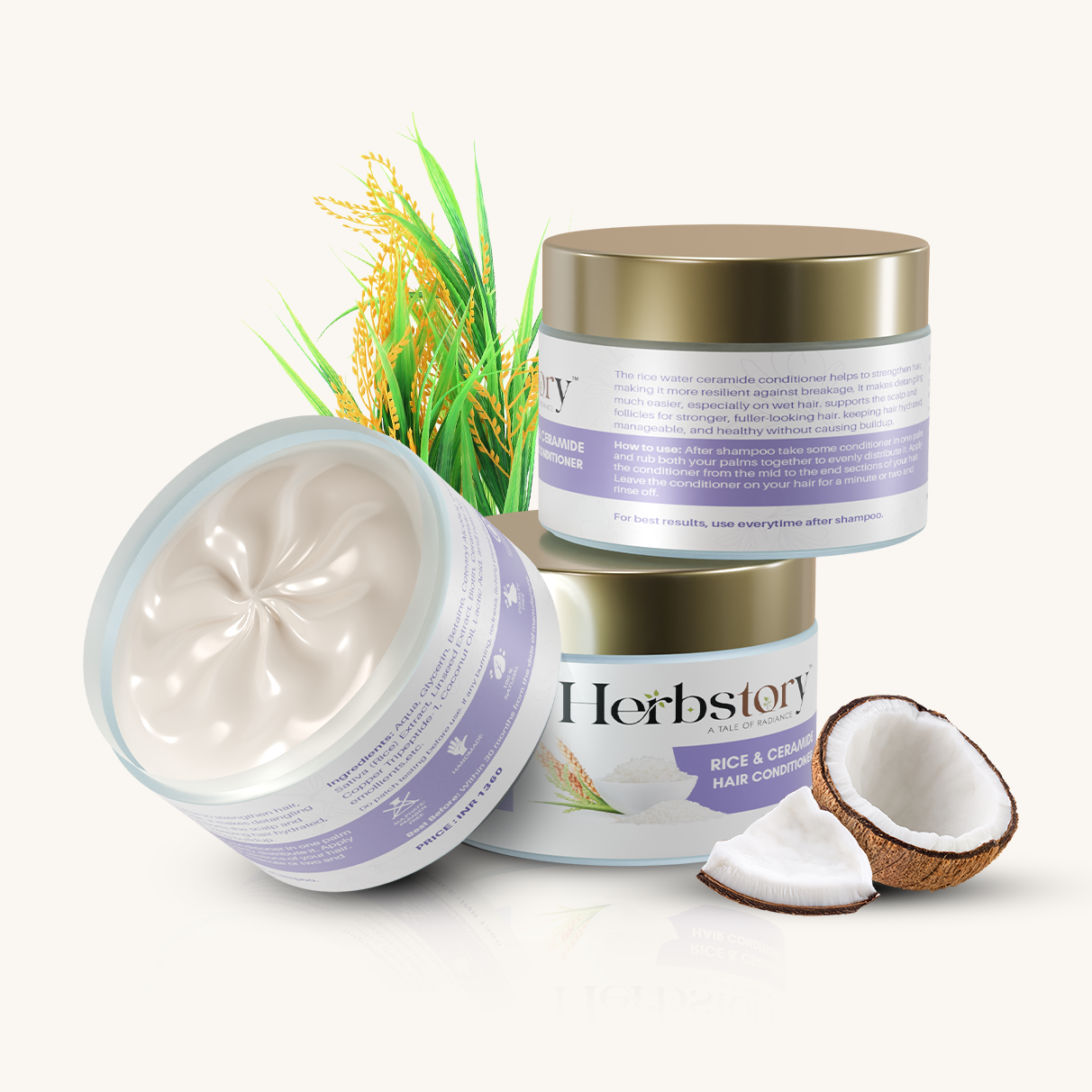 Herbstory Rice & Ceramide Hair Conditioner - Image 2